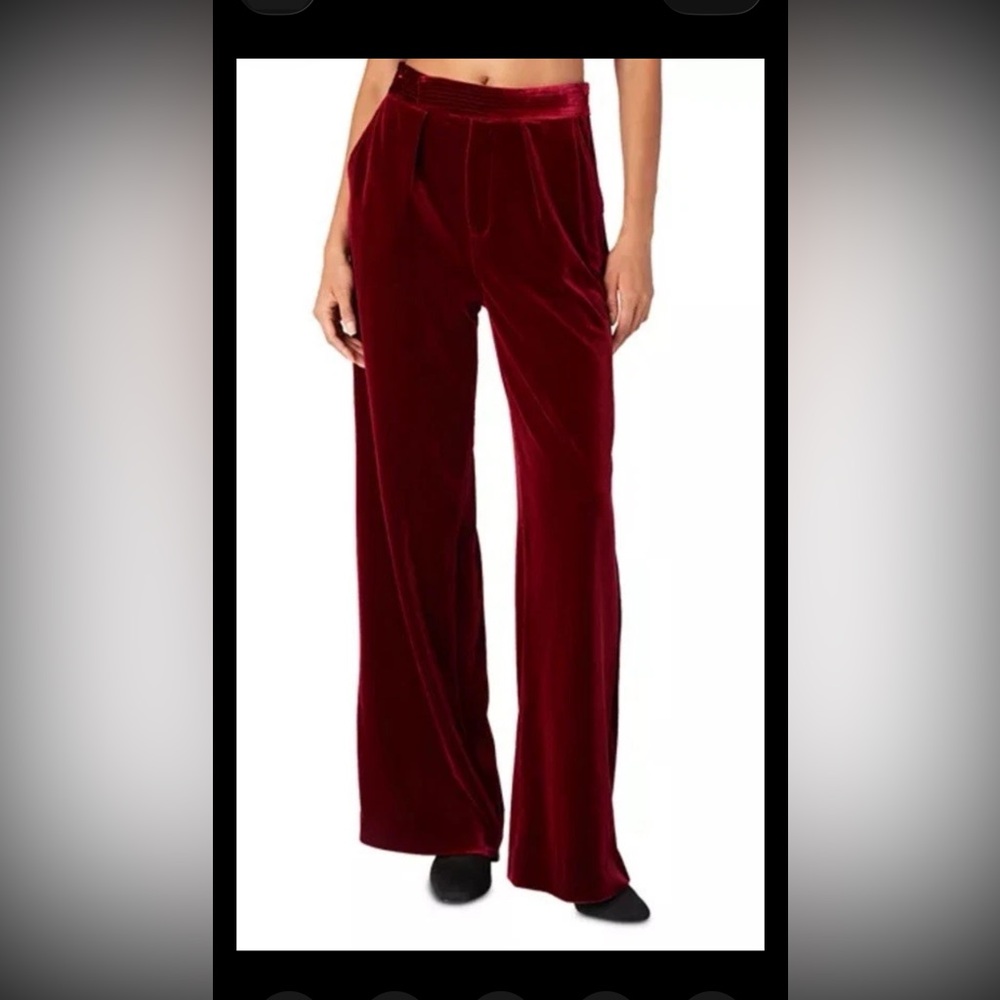 NWT BlankNYC Women's Sneak Peak Velvet High-Rise Pants Trousers Sz XXL Inseam 30